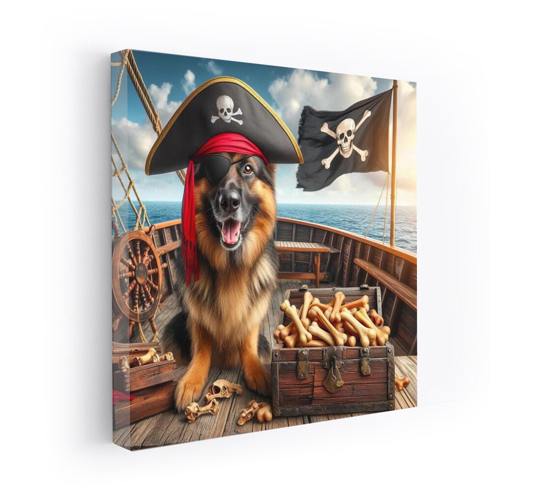 Pirate Raid: German Shepherd on the Treasure Ship