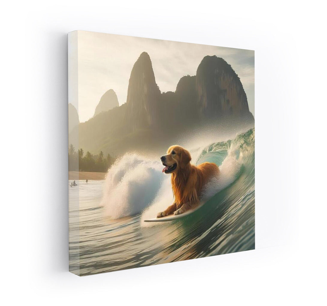 Surfing Retriever: Golden Wave Conqueror