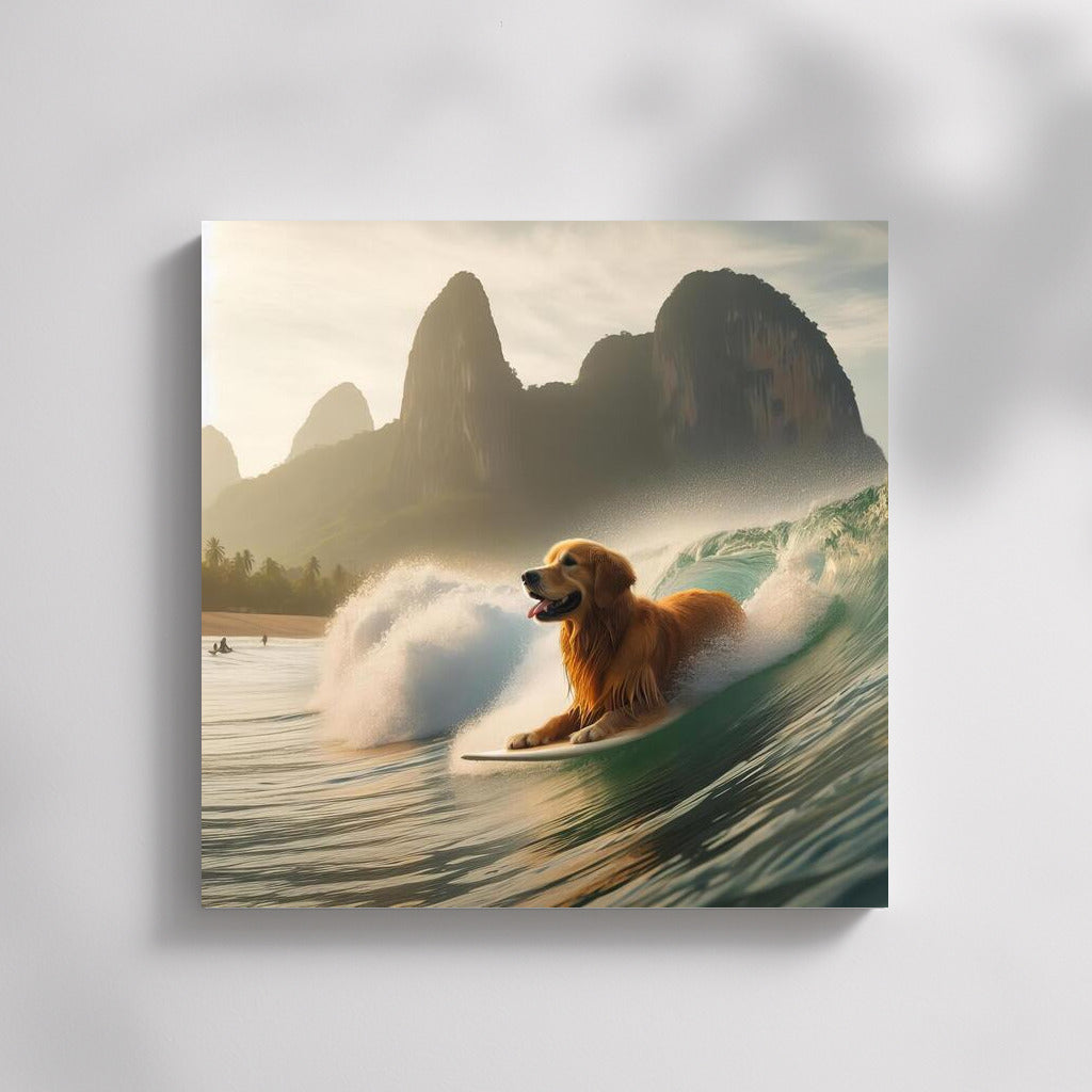 Surfing Retriever: Golden Wave Conqueror