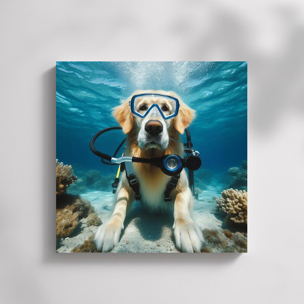Golden Retriever Underwater: Dive into Dreams