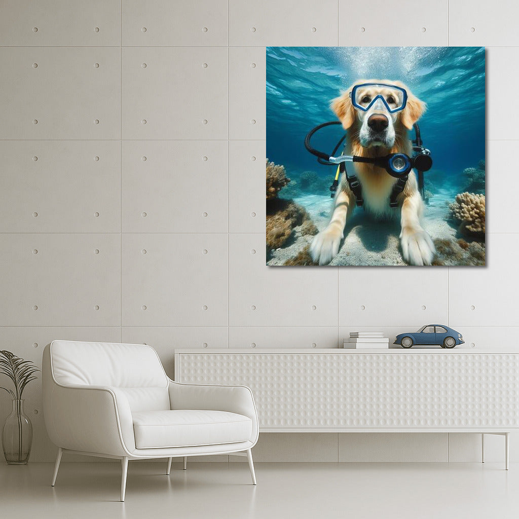 Golden Retriever Underwater: Dive into Dreams