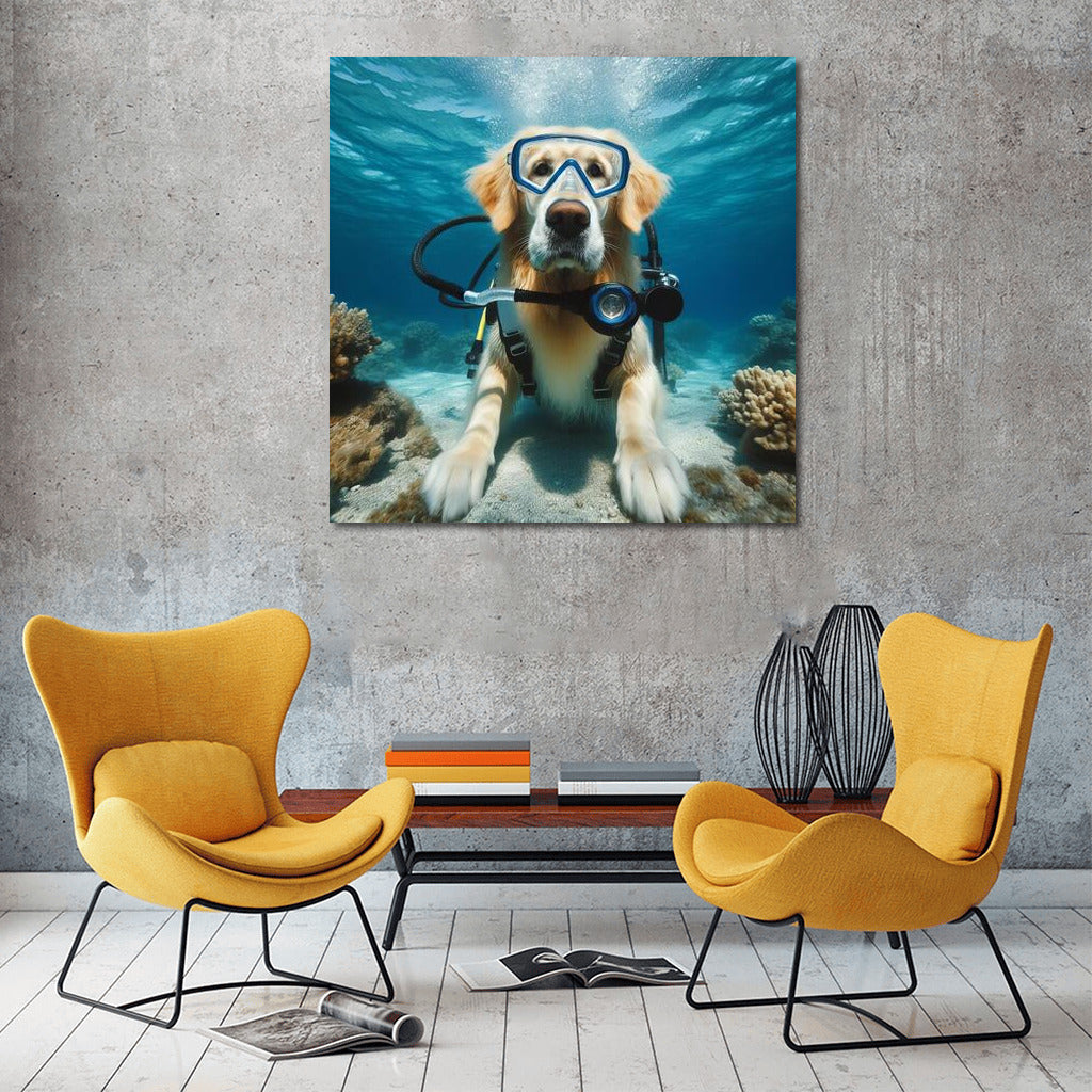 Golden Retriever Underwater: Dive into Dreams
