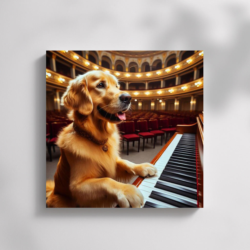 Golden Retriever: Piano Maestro in the Concert Hall