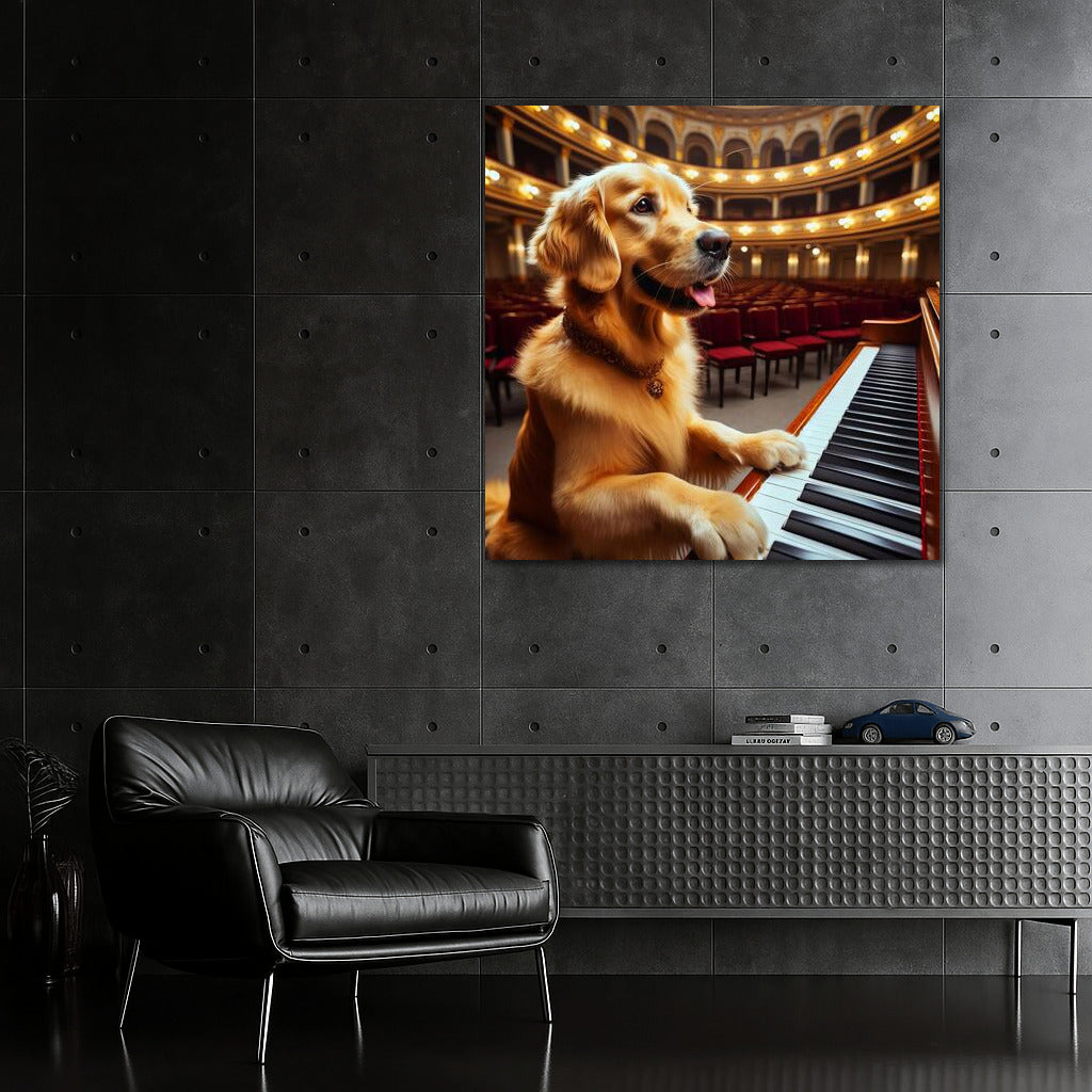 Golden Retriever: Piano Maestro in the Concert Hall