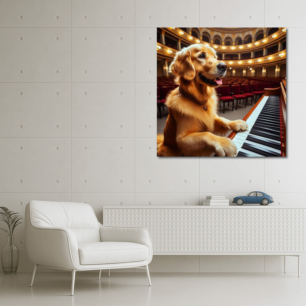 Golden Retriever: Piano Maestro in the Concert Hall