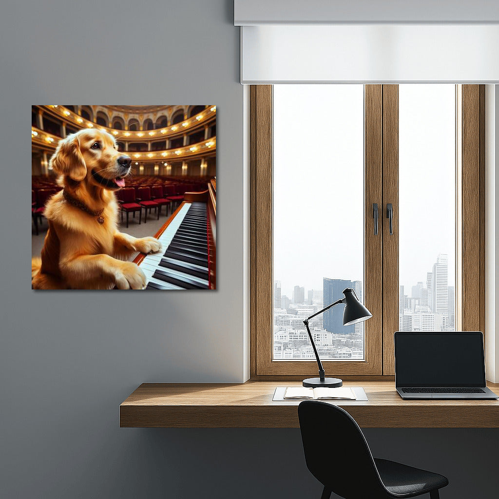 Golden Retriever: Piano Maestro in the Concert Hall