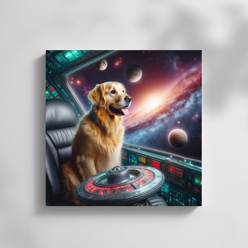 Golden Retriever Star Trek: Space Journey Through the Galaxies