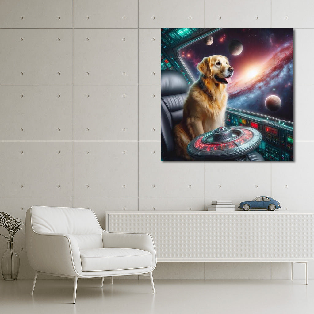 Golden Retriever Star Trek: Space Journey Through the Galaxies