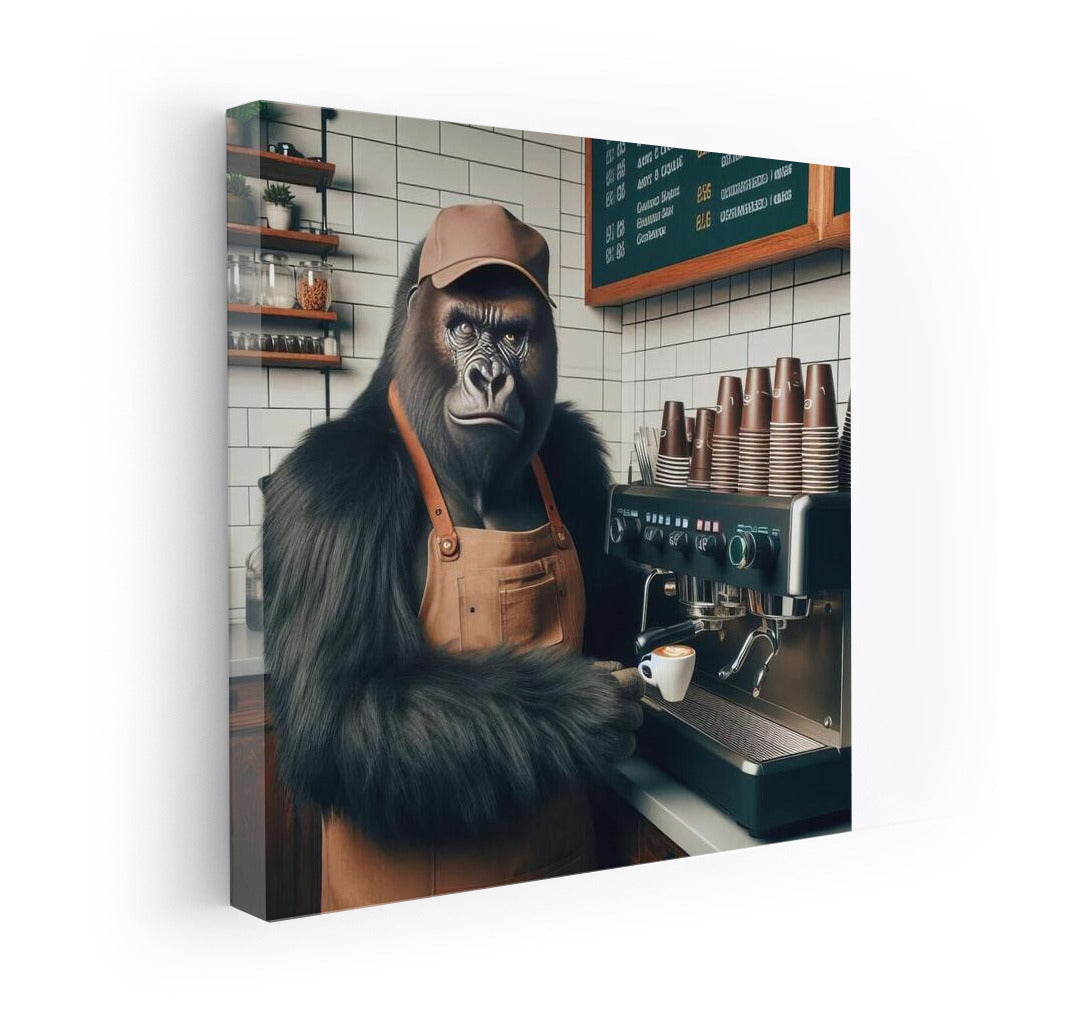 Gorilla Barista: Fun Coffee Decor for Interior