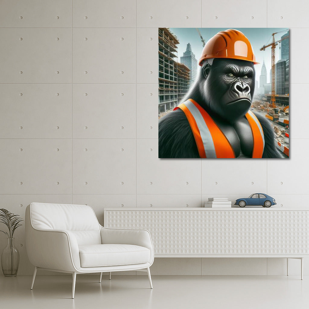 Gorilla Builder: Strength and Determination in Action