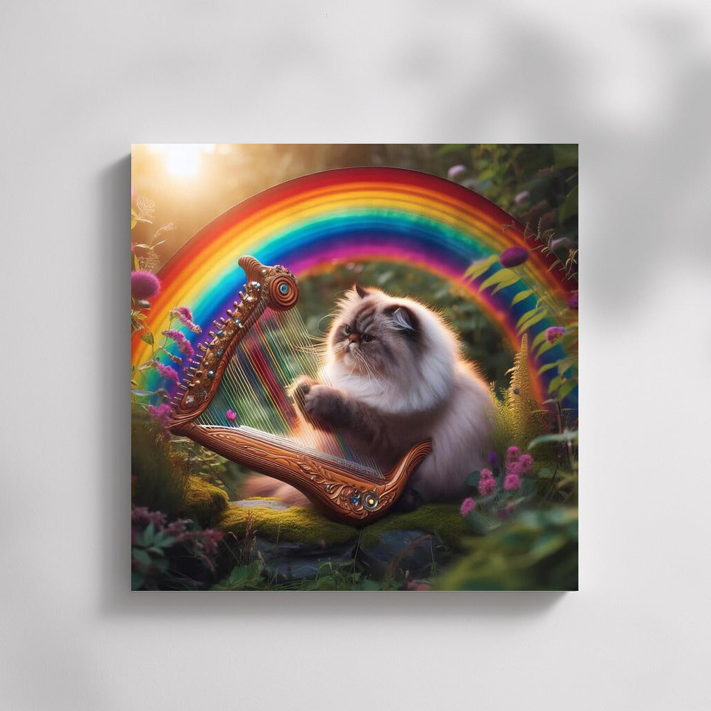 Himalayan Cat and Rainbow Harp: The Magic of Nature's Music