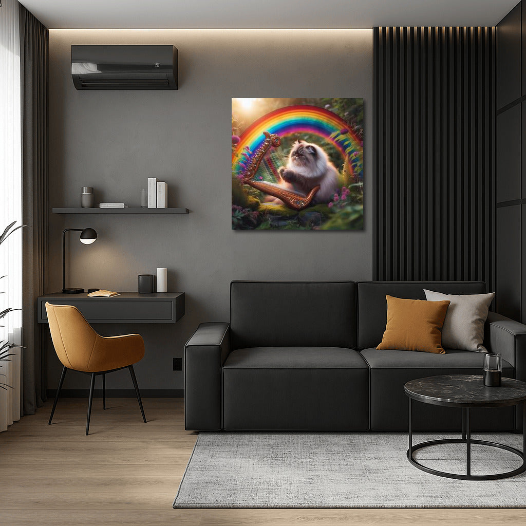 Himalayan Cat and Rainbow Harp: The Magic of Nature's Music