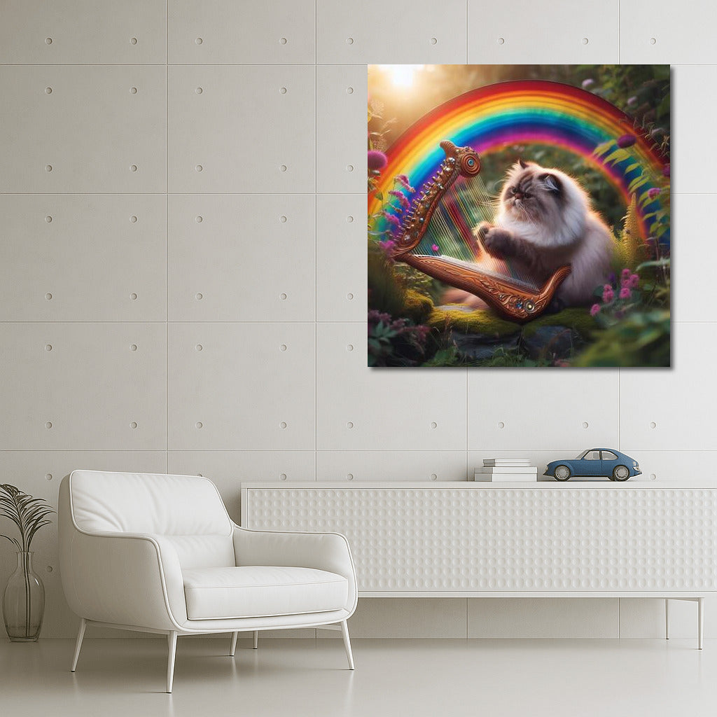 Himalayan Cat and Rainbow Harp: The Magic of Nature's Music