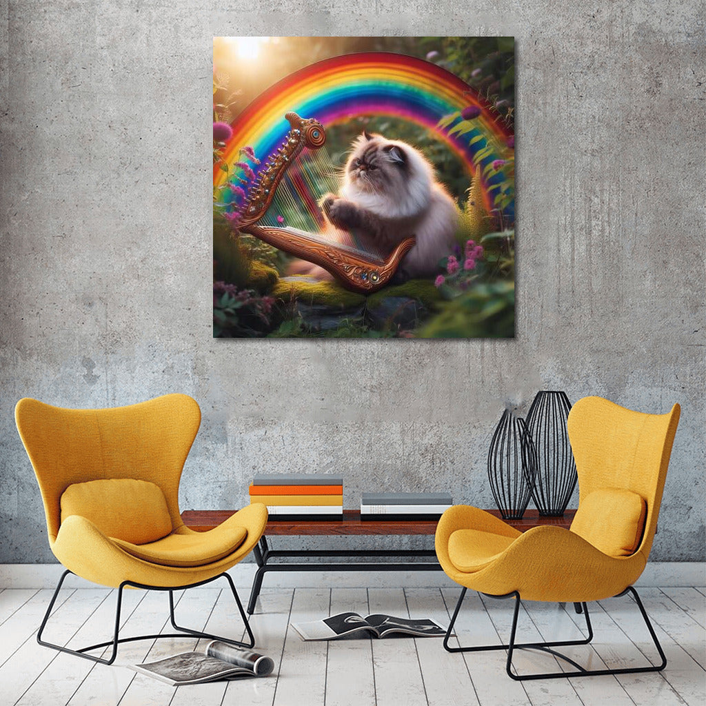 Himalayan Cat and Rainbow Harp: The Magic of Nature's Music
