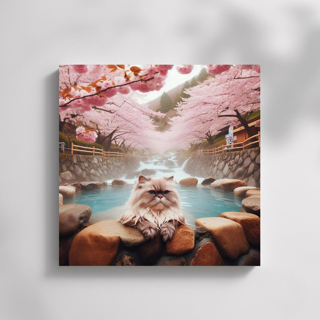 Himalayan Cat in Japanese Paradise: Relaxing in Sakura