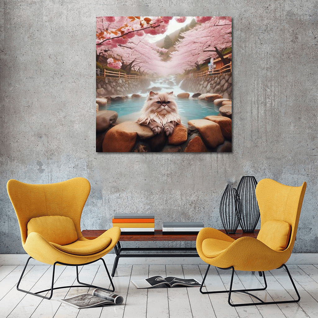 Himalayan Cat in Japanese Paradise: Relaxing in Sakura