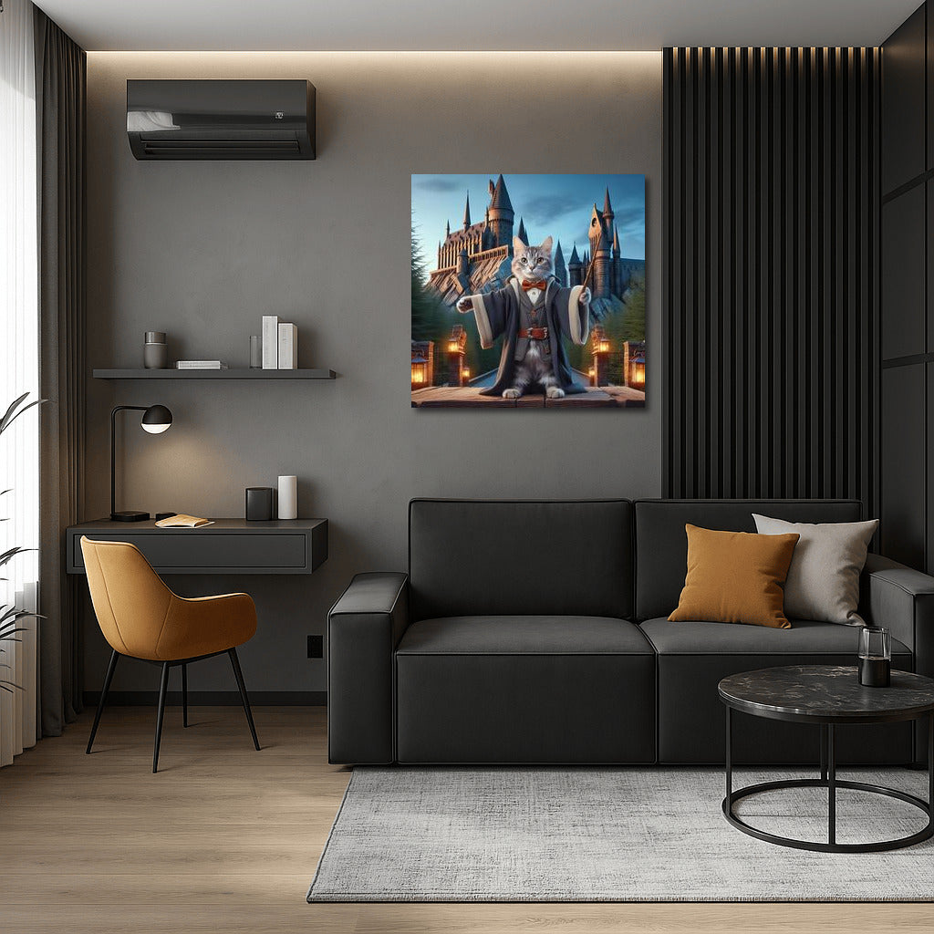 Magical Wizard Cat at Hogwarts: Harry Potter Inspiration