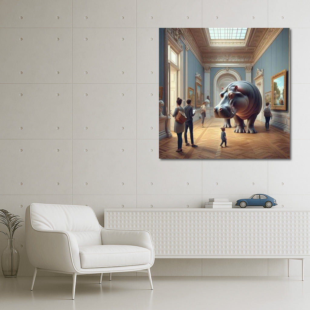 Hippopotamus in the Museum: A Bright Accent for the Interior