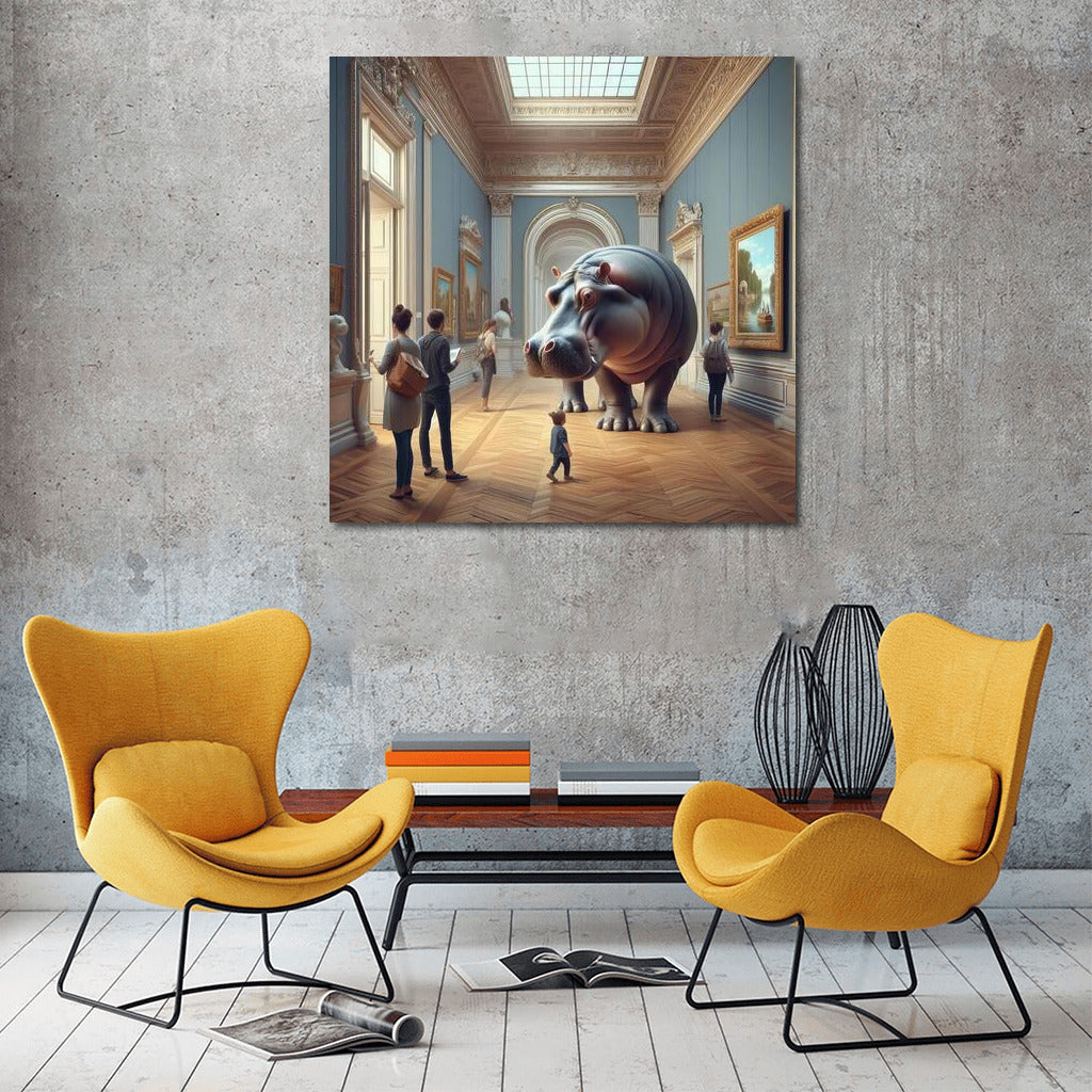Hippopotamus in the Museum: A Bright Accent for the Interior