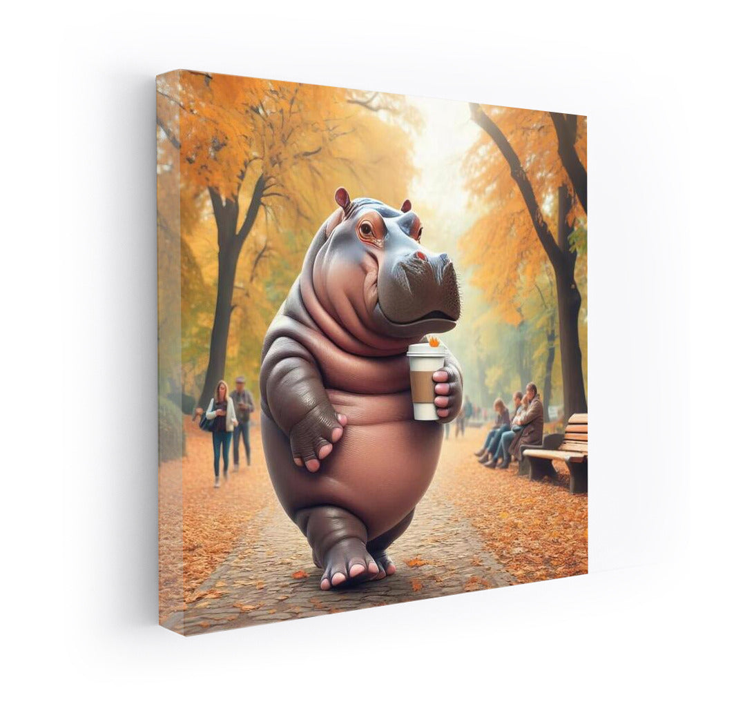 Autumn Hippo with Coffee in the Park: Coziness and Playfulness in the Interior