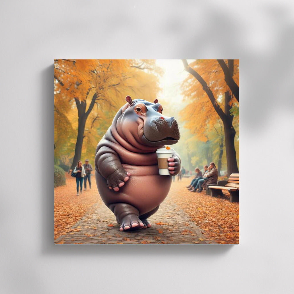 Autumn Hippo with Coffee in the Park: Coziness and Playfulness in the Interior
