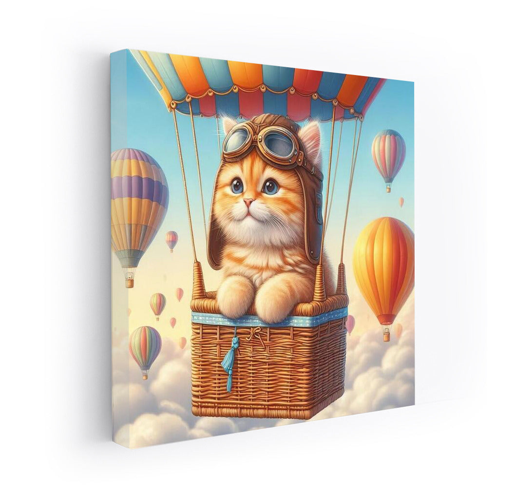 Sky Adventure: Kitten in a Balloon