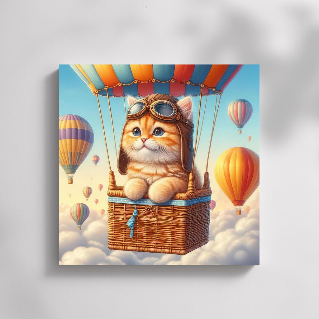 Sky Adventure: Kitten in a Balloon
