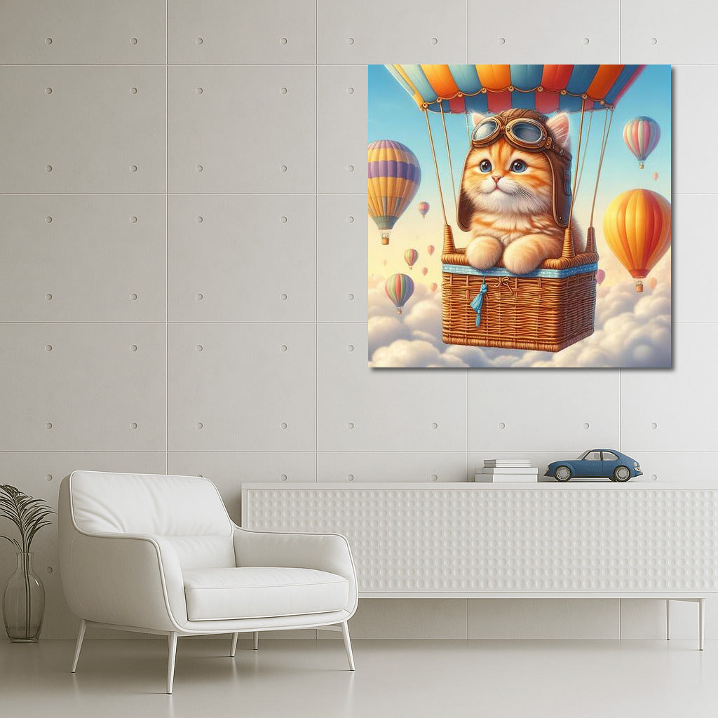 Sky Adventure: Kitten in a Balloon