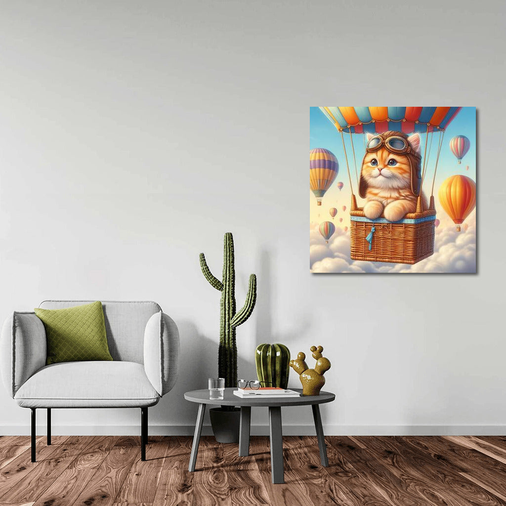 Sky Adventure: Kitten in a Balloon