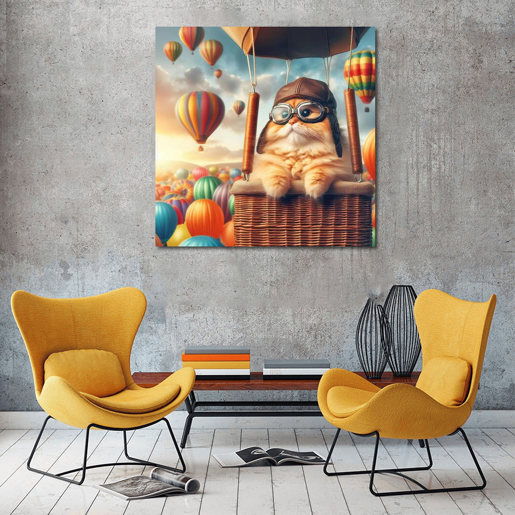 Flying Cat Pilot in Hot Air Balloon: Hot Air Balloon Cat 3 Adventures