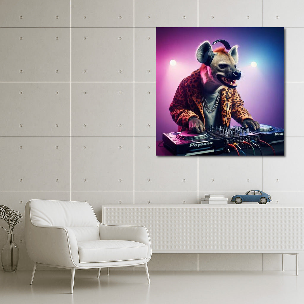 Hyena DJ: Leopard Print Night Beats