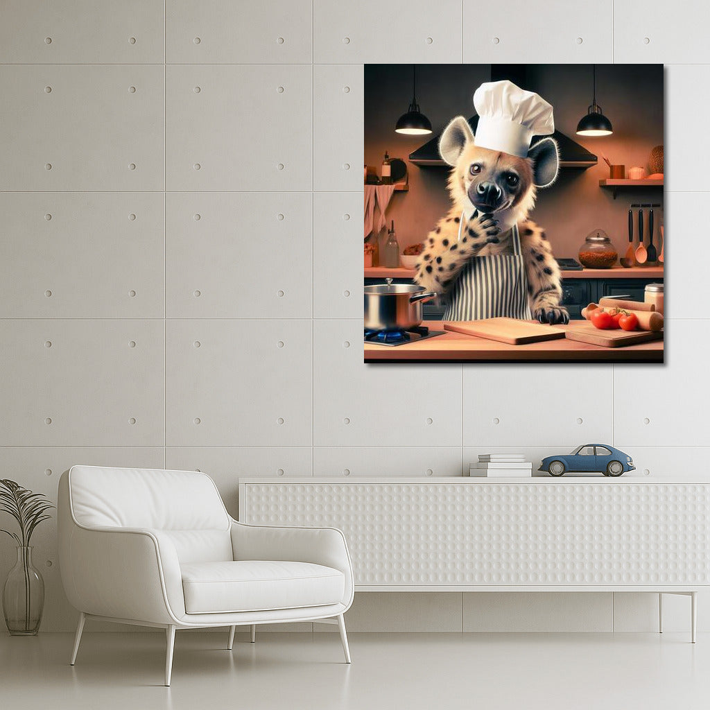Chef Hyena's Smile: Humor and Style for Your Walls