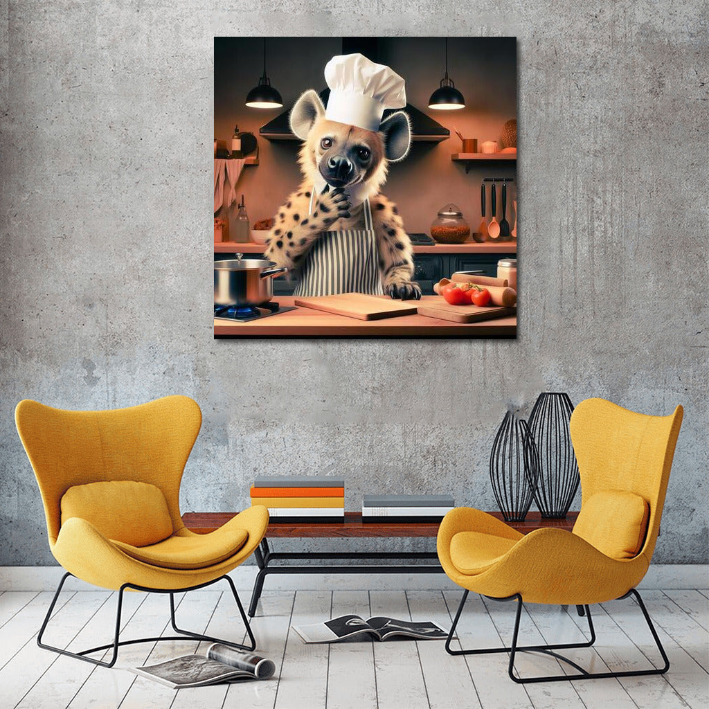 Chef Hyena's Smile: Humor and Style for Your Walls