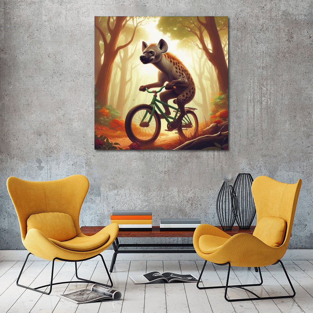 Hyena on a Bike: Fantastic Forest Adventure for Vivid Emotions