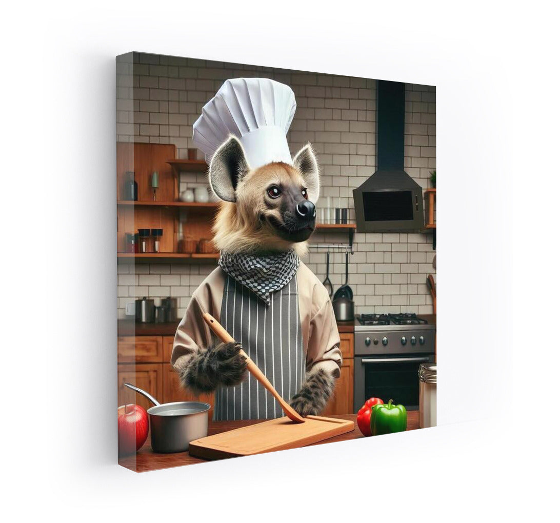 Charming Chef in Stylish Kitchen: Culinary Inspiration with Humor