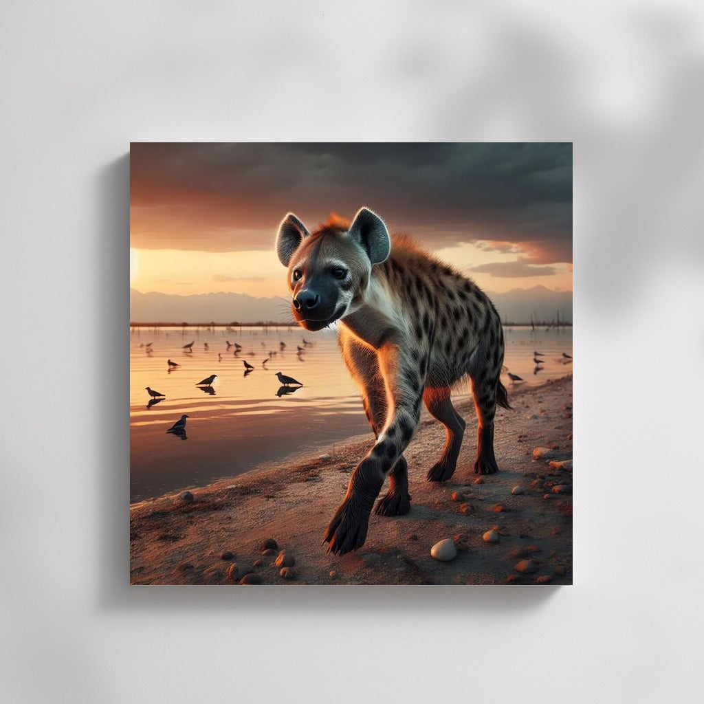 Hyena at Sunset: Wild Coast Energy