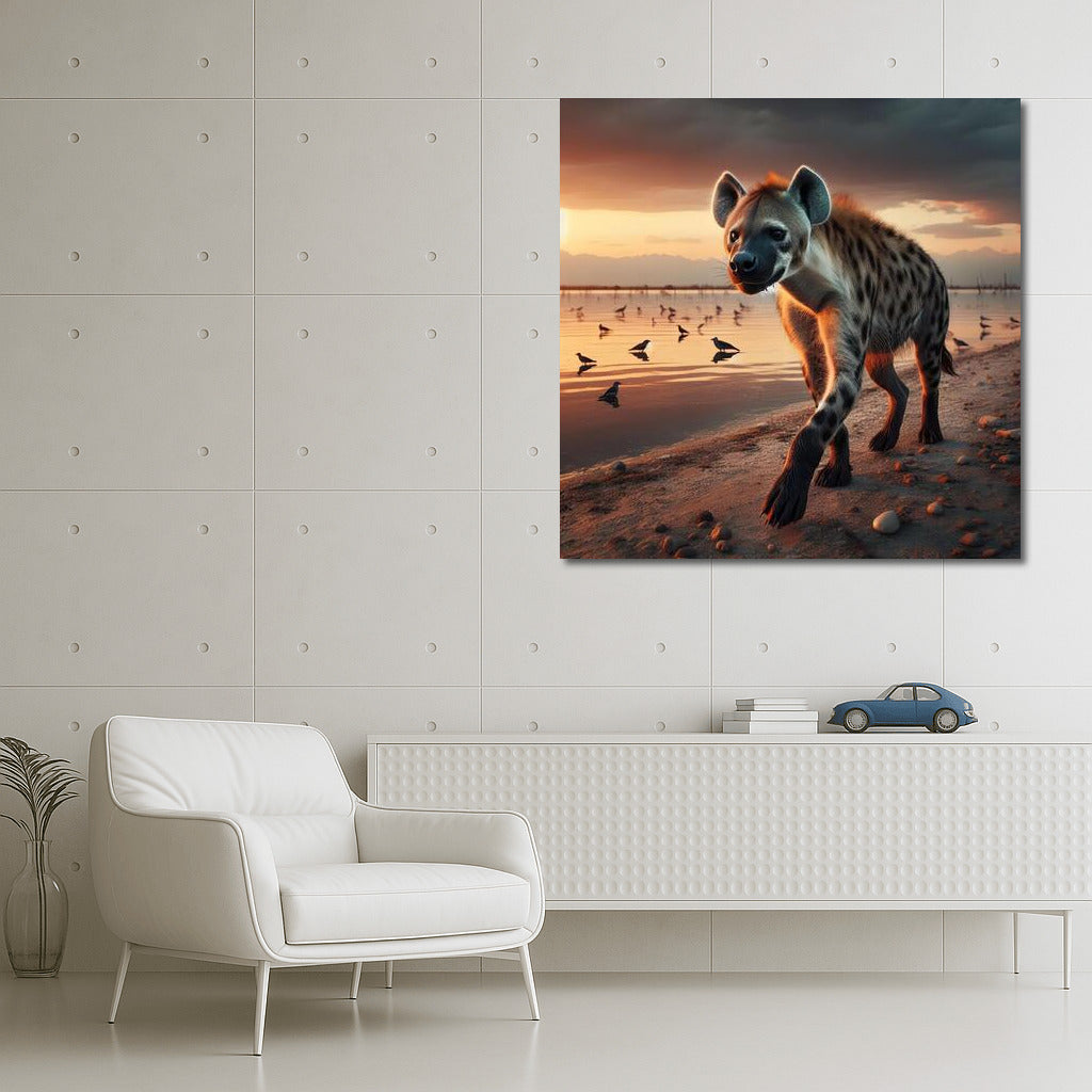 Hyena at Sunset: Wild Coast Energy
