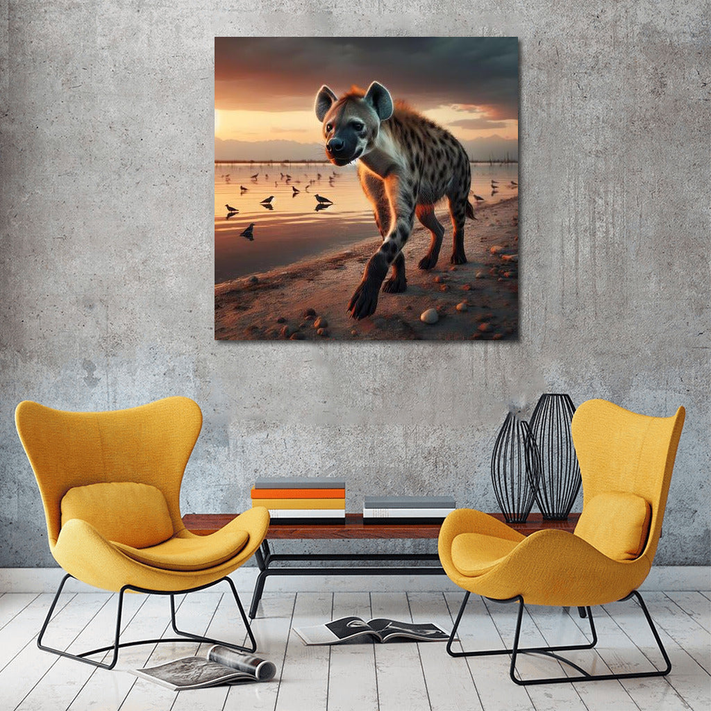 Hyena at Sunset: Wild Coast Energy