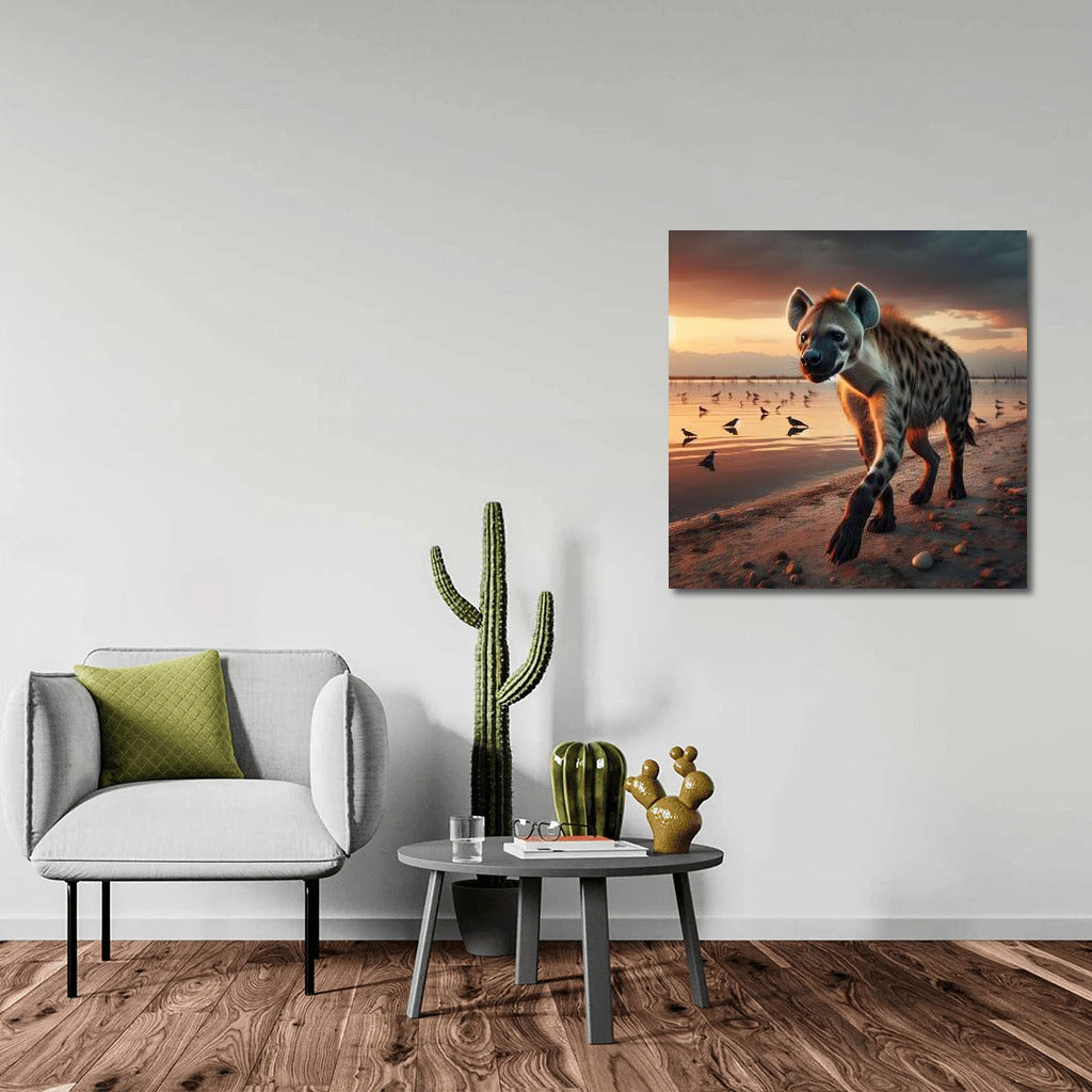 Hyena at Sunset: Wild Coast Energy