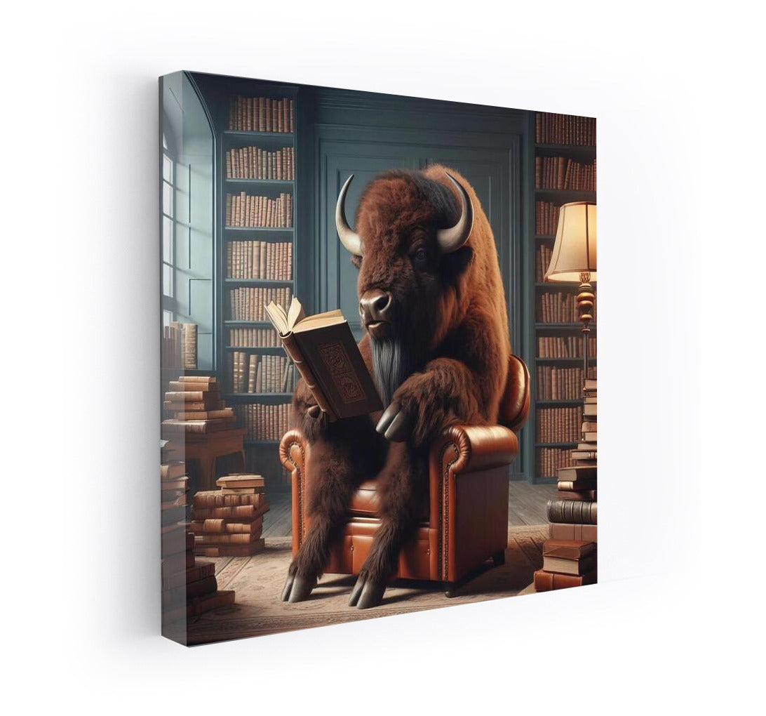 Bison in the Cozy Library: Reading in Silence
