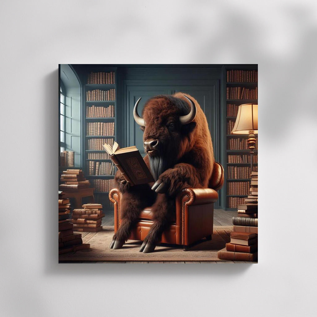 Bison in the Cozy Library: Reading in Silence