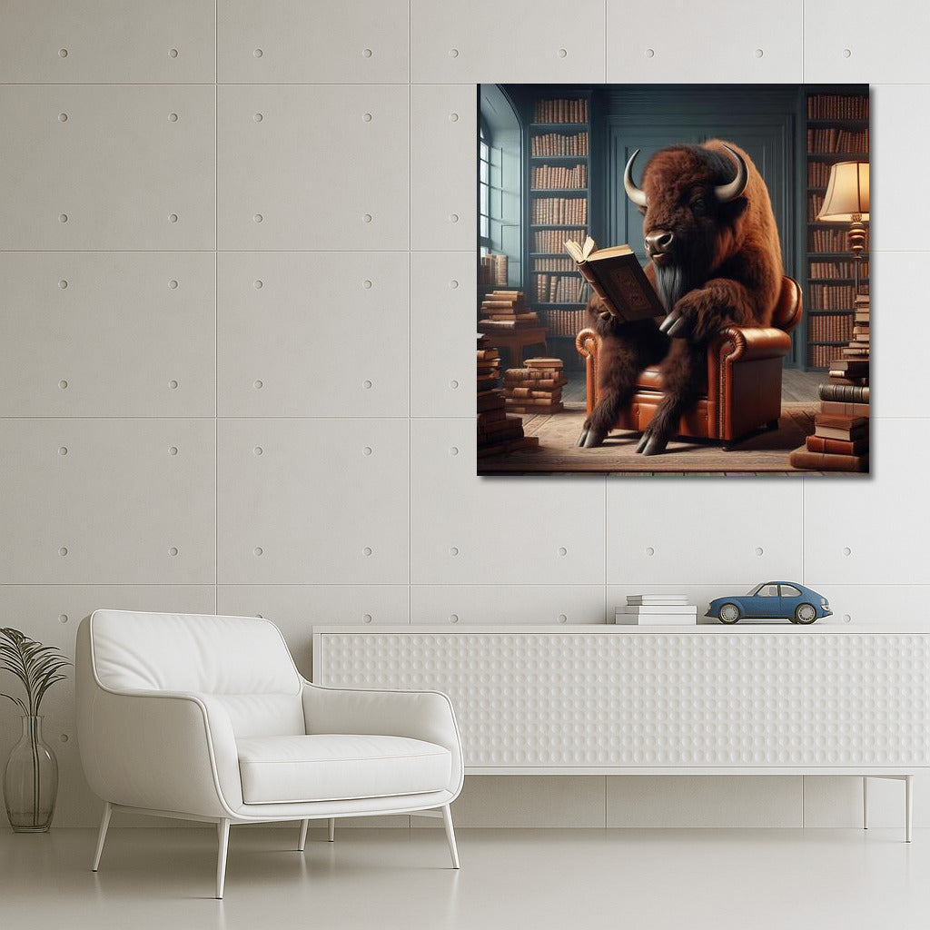 Bison in the Cozy Library: Reading in Silence