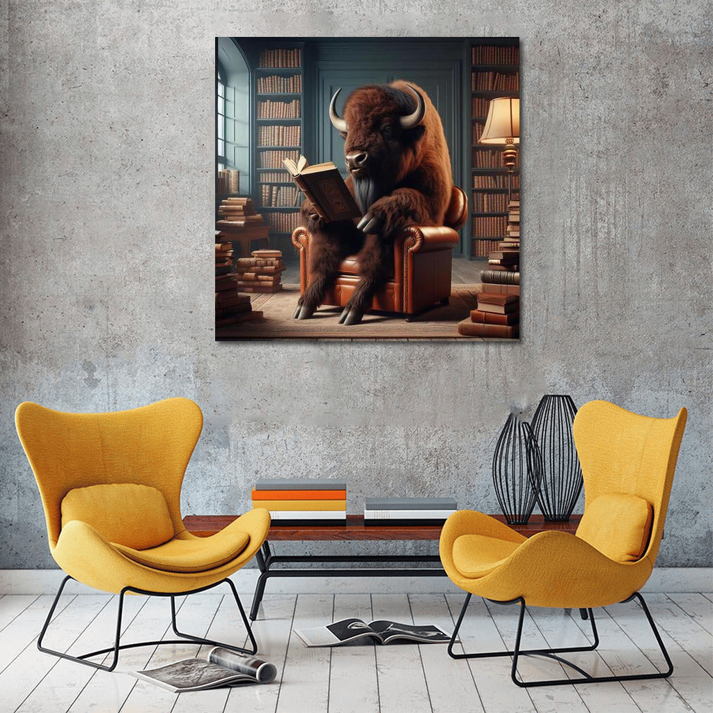 Bison in the Cozy Library: Reading in Silence