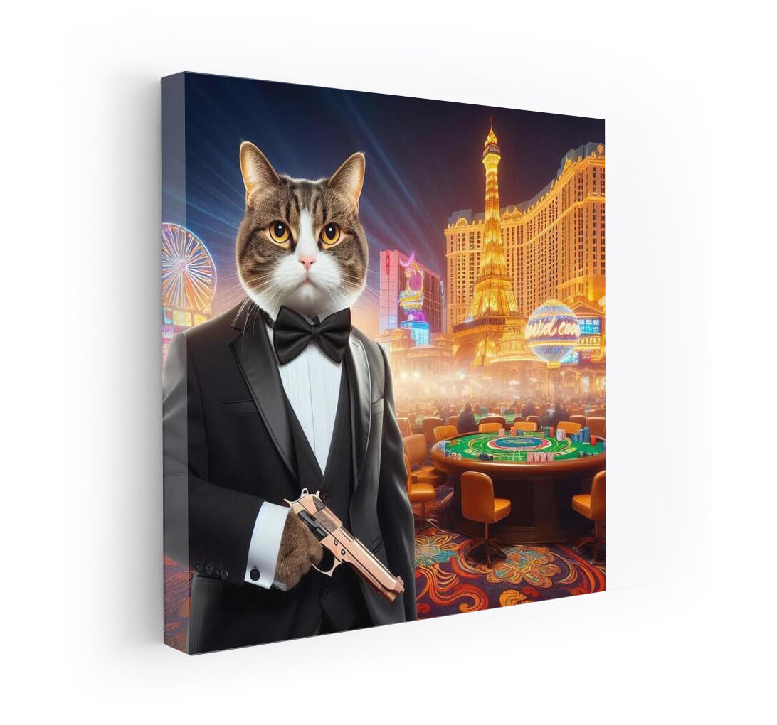 Cat in a Tuxedo with a Gun: James Bond-Style Casino
