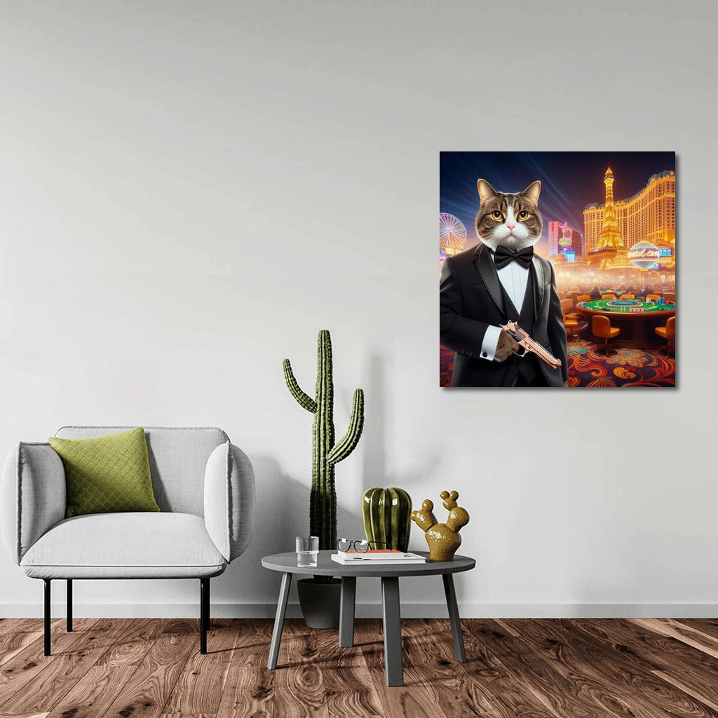 Cat in a Tuxedo with a Gun: James Bond-Style Casino