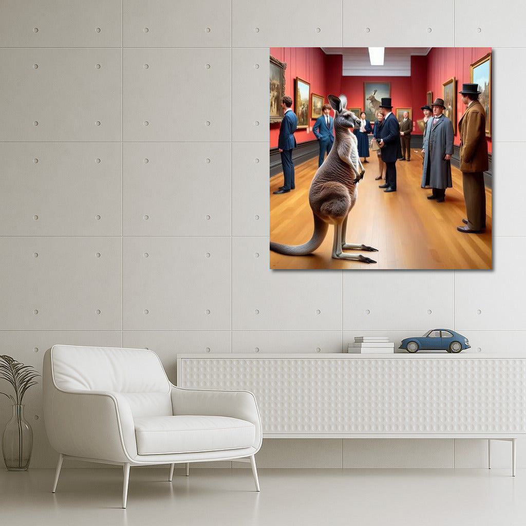 Kangaroos at the Museum: Inspiration on the Wall