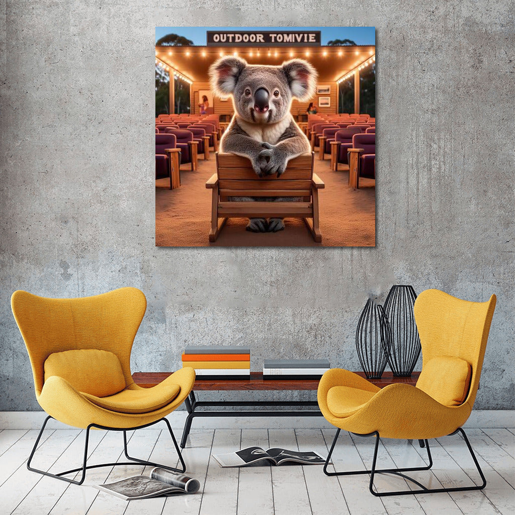 Koala at the Movie Show Under the Stars: The Perfect Accent for Your Wall