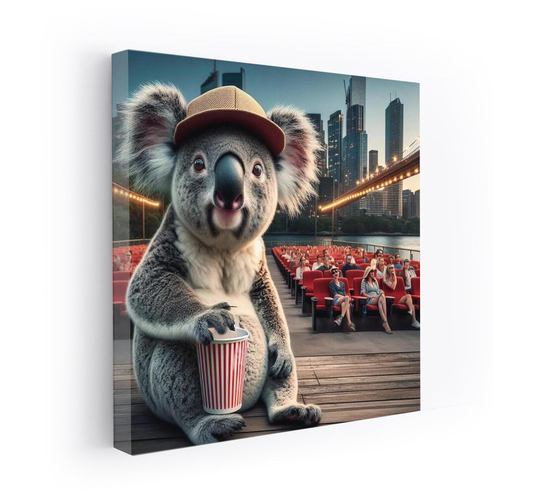 Koala in the Hat: Getting Ready for an Outdoor Movie Show