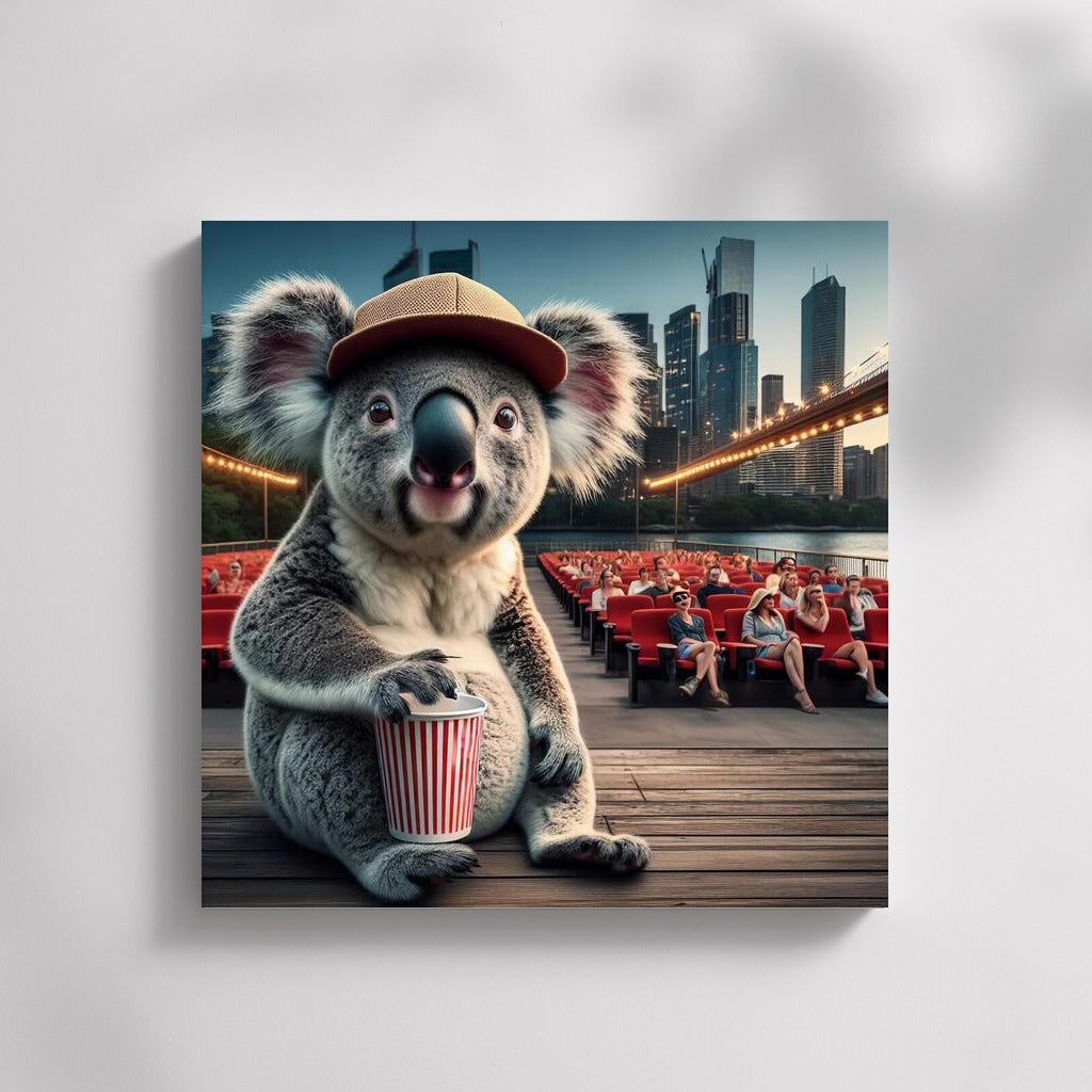 Koala in the Hat: Getting Ready for an Outdoor Movie Show