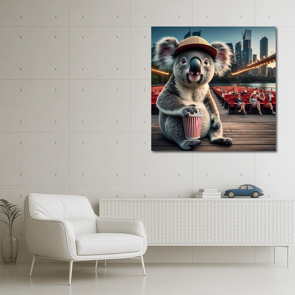 Koala in the Hat: Getting Ready for an Outdoor Movie Show